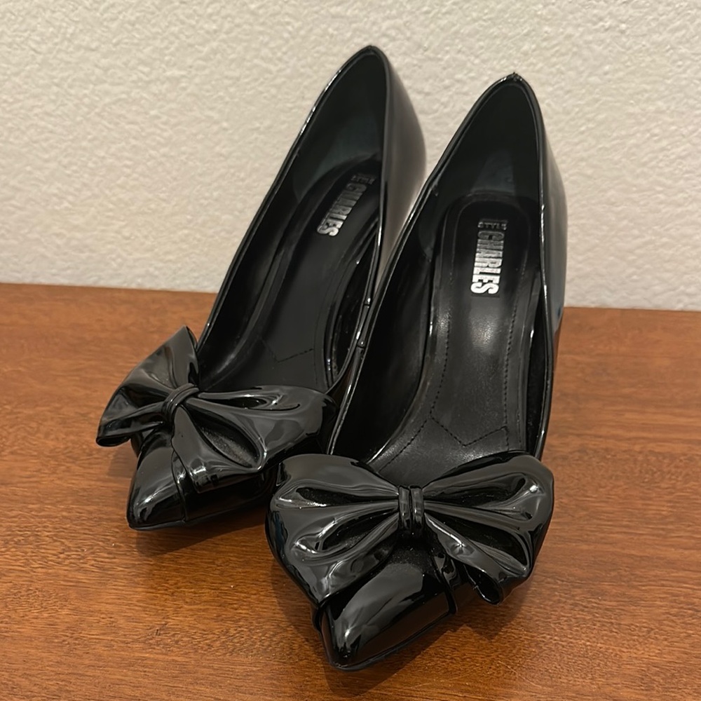 Style Charles Black Bow Women's Shoes